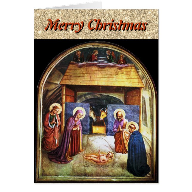 Cartão Cena da Natividade,Convento di San Marco, Fra Anve (Frente)