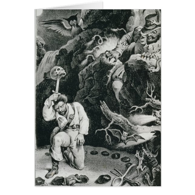 Cartão Cena da ópera Der Freischutz (Frente)
