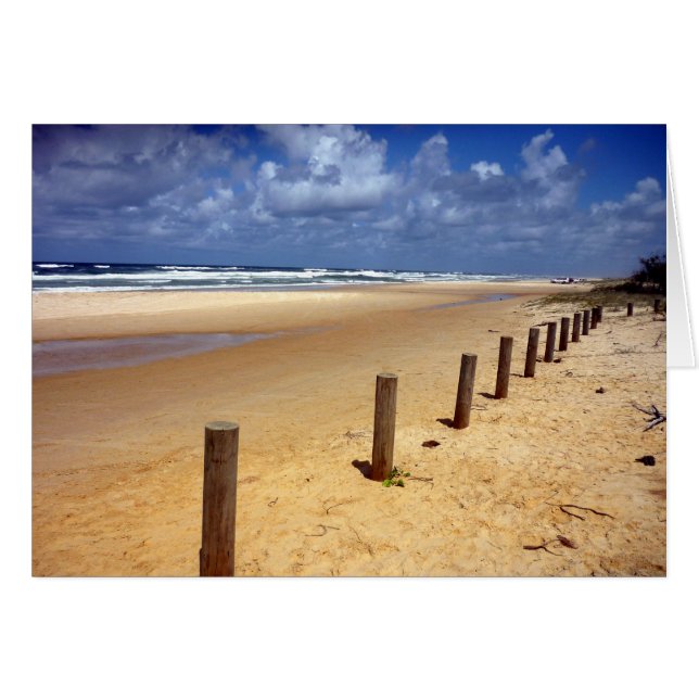 Cartão cena da praia (Frente Horizontal)