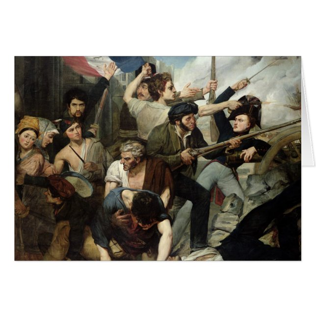 Cartão Cena da revolução 1830 (Frente Horizontal)