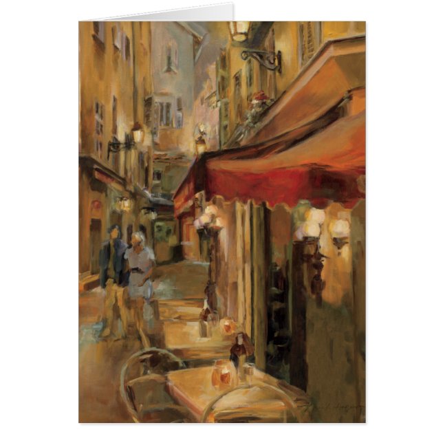 Cartão Cena da rua de Paris (Frente)