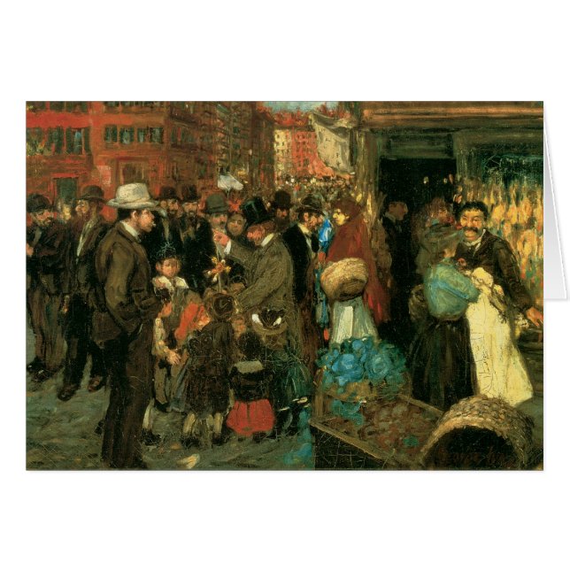 Cartão Cena da rua, rua de Hester, New York C. 1905 (Frente Horizontal)