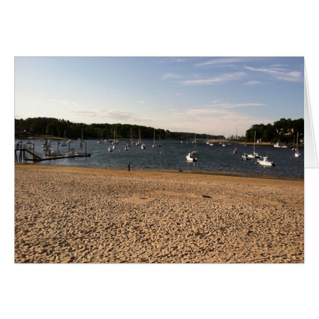 CARTÃO CENA DE BARCO E PRAIA (Frente horizontal)