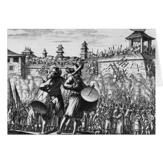 Cartão Cena de batalha (Frente Horizontal)