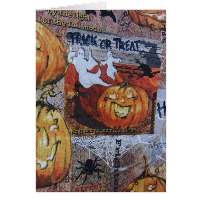 Cartão Cena de Halloween (Frente)