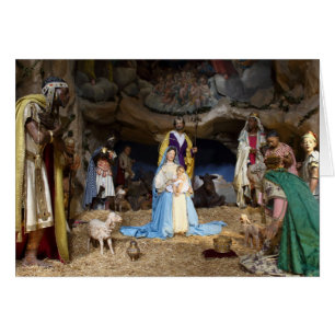 Cartão Cena de Natal Antiga
