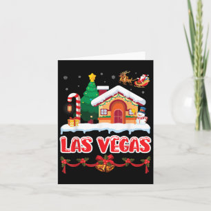Cartão Cena de Natal Festiva Em Las Vegas Inverno