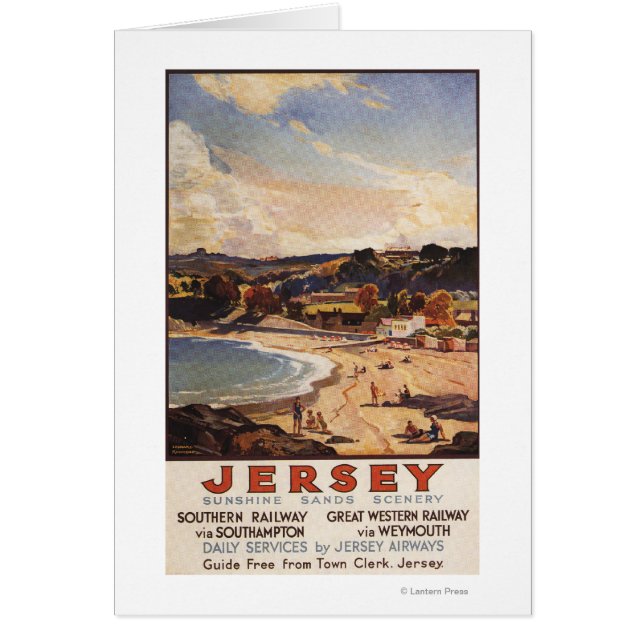 Cartão Cena de Praia da Linha Ferroviária Ocidental do Su (Frente)