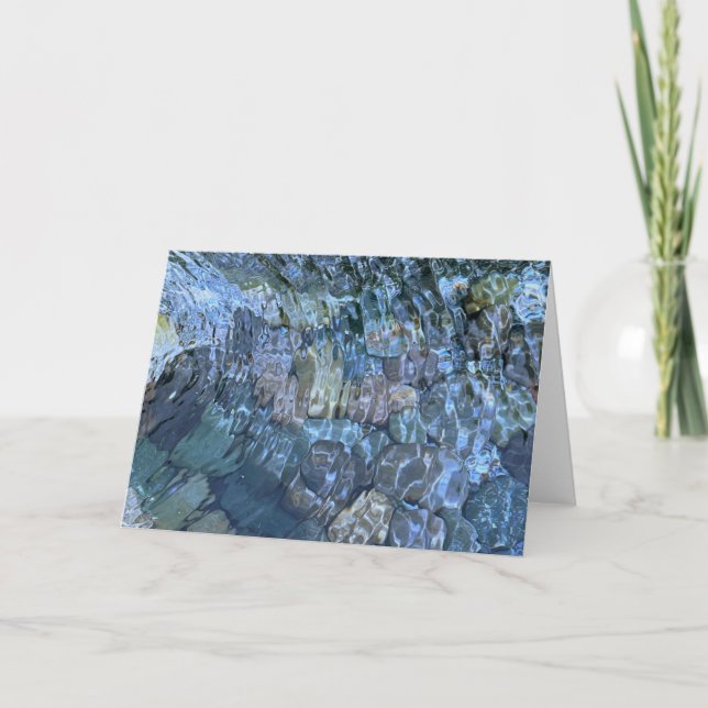 Cartão Cena de praia de sereno Elegante (Frente)