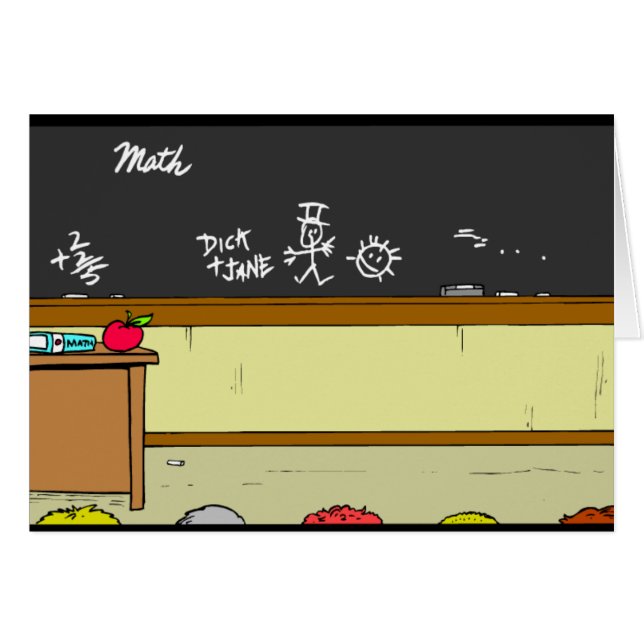 Cartão Cena de Sala de Aula (Frente Horizontal)