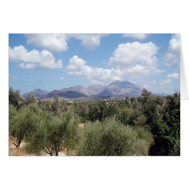 Cartão Cena de Verão de Creta (Frente Horizontal)