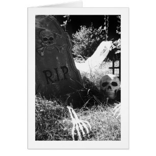 Cartão cena do cemitério