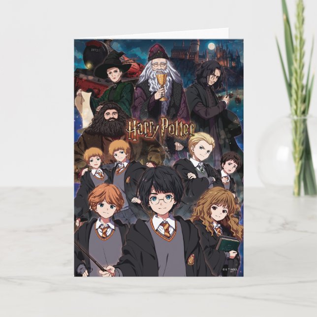 CARTÃO CENA DO CONJUNTO DE ANIME HARRY POTTER™ (Frente)