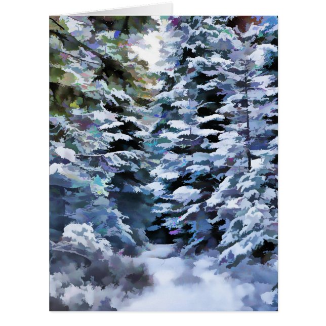 Cartão Cena do inverno a personalizar! (Frente)