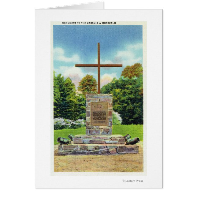 Cartão Cena do Monumento Marquis de Montcalmo (Frente)