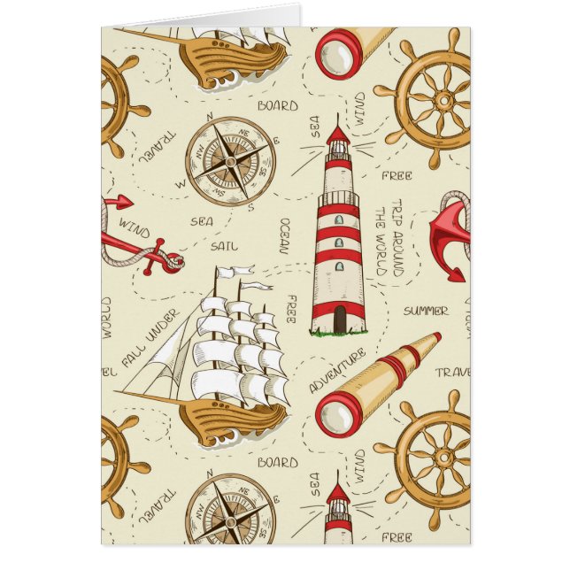 Cartão Cena do oceano (Frente)