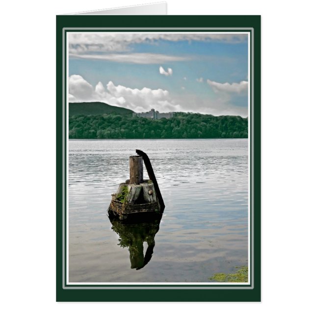 Cartão Cena do Rio Hudson (Frente)