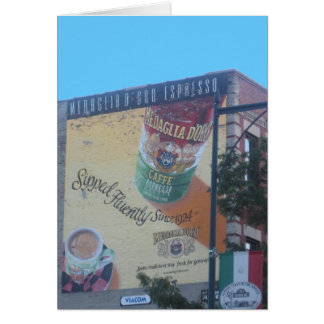 Cartão Cena nostálgica da vizinhança em "pouca Italia "