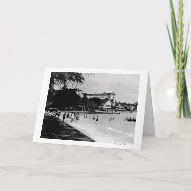 Cartão Cena PhotographHawaii de HawaiiBeachfront (Frente)