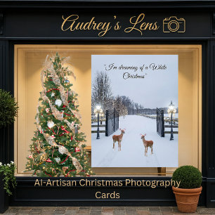Cartão Cena Serena de Neve Elegante Design