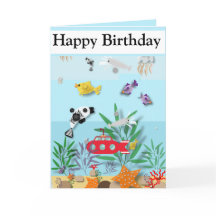 Cena Subaquática Colorida Editável 