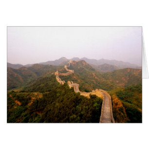 Cartão Cenário colorido na Grande Muralha da China em