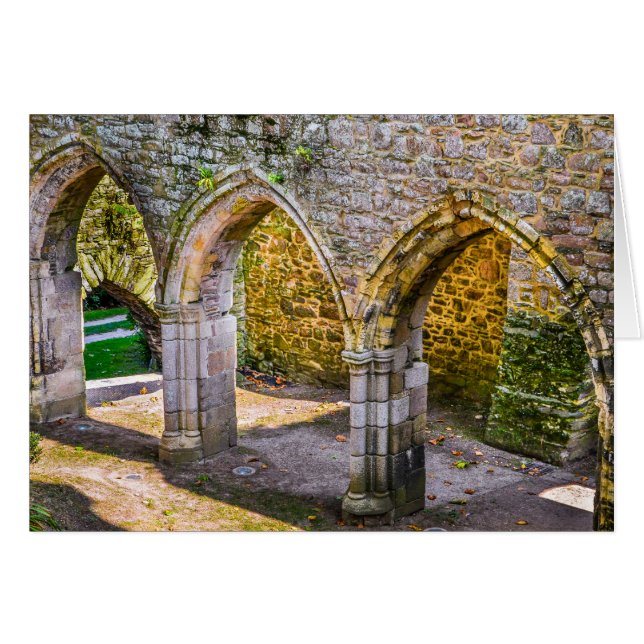 Cartão Cenas De Uma Abadia Francesa (Frente horizontal)