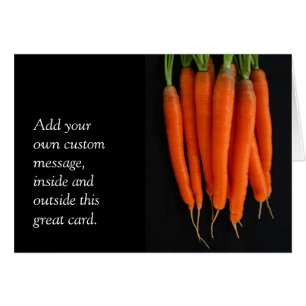 Cartão Cenouras frescas do Jardim