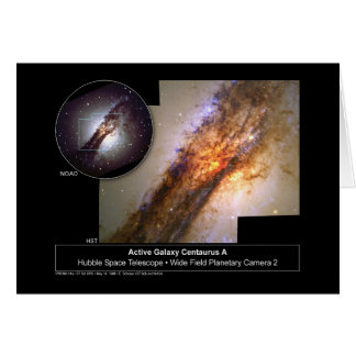Cartão Centaurus A Galaxy Hubble Telescópio
