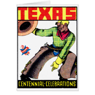 Cartão Centennial 1936 de Texas