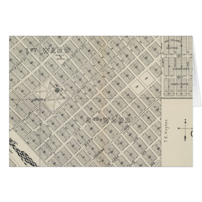 Cartão Central Fresno, Califórnia (Frente Horizontal)