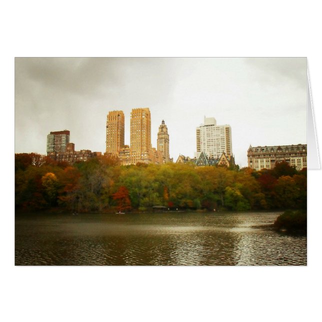 Cartão Central Park Skyline, Nova Iorque (Frente Horizontal)