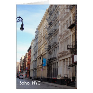 Cartão Centro SoNYC Manhattan New York Cast Iron