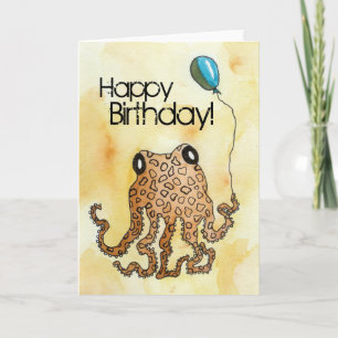 Cartão Cephalopod Birthday