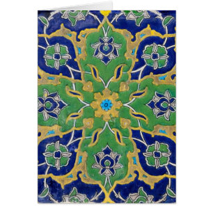 Cartão cerâmica do iznik