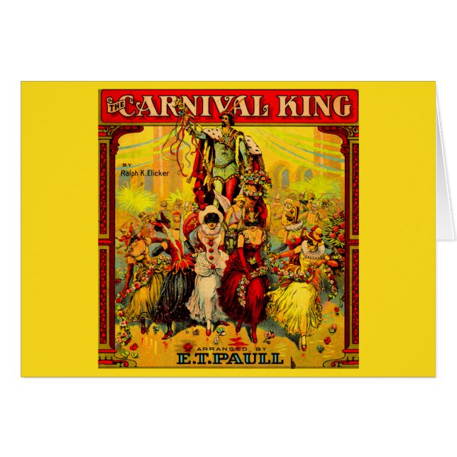 Cartão cerca de 1915 partituras O Rei do Carnaval (Frente horizontal)