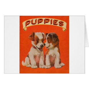 Cartão cerca de 1934 PUPPIES