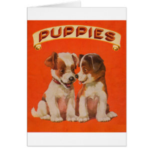 Cartão cerca de 1934 PUPPIES