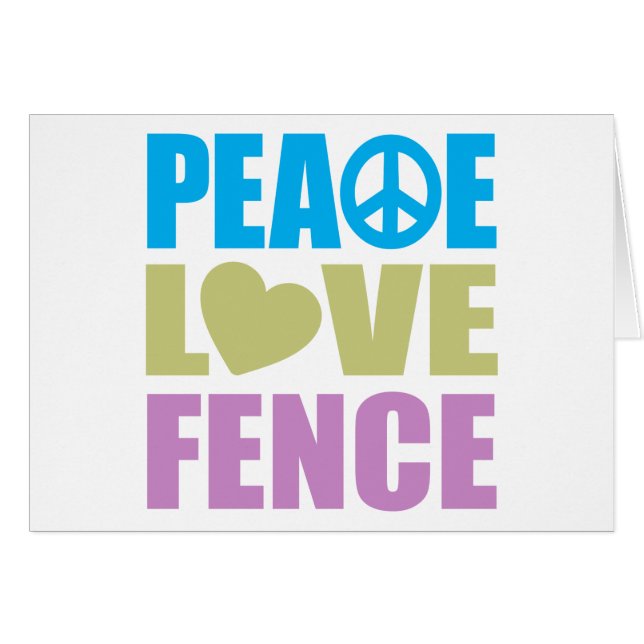 Cartão Cerca do amor da paz (Frente Horizontal)