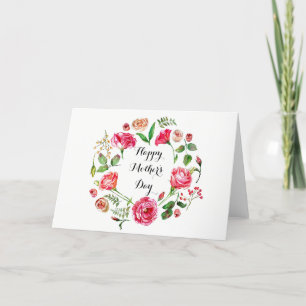 Cartão Cercados por Dia de as mães de Flores