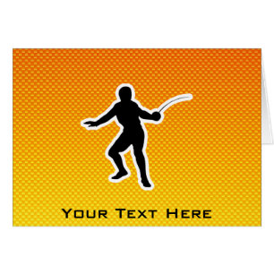 Cartão Cerco amarelo alaranjado