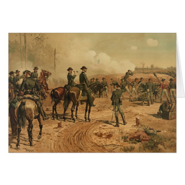 Cartão Cerco da guerra civil de Atlanta por Thure de (Frente Horizontal)