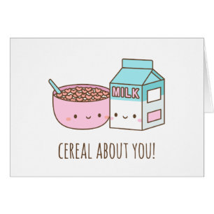 Cartão Cereal Fofo Sobre Você Cumprimentos de Dia dos Nam