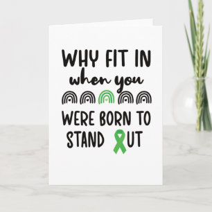 Cartão Cerebral Palsy Awareness CP Warrior Green Ribbon