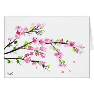 Cartão Cereja floresce