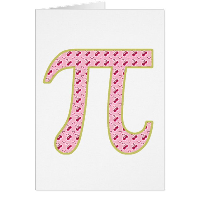 Cartão cereja pi (tarte) (Frente)