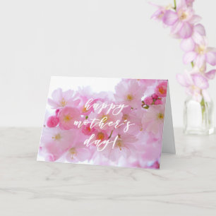 Cartão Cerejeira Rosa em Flor   Feliz Dia das Mães