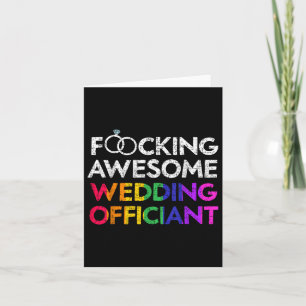 Cartão Ceremon de Casamento Oficiente Tee Lgbt