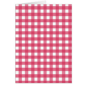 Cartão Cerise Gingham