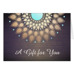 Cartão Certificado de Presente Dourado para Saúde Natural